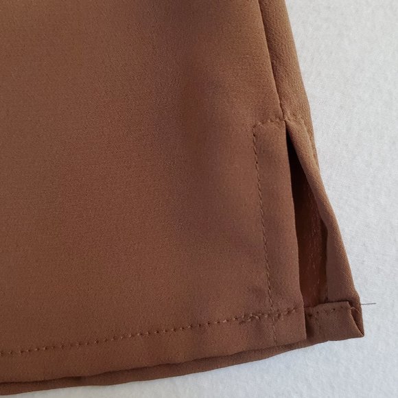 NWT Notations Caramel Brown Sleeveless Blouse Size Large - Picture 3 of 7